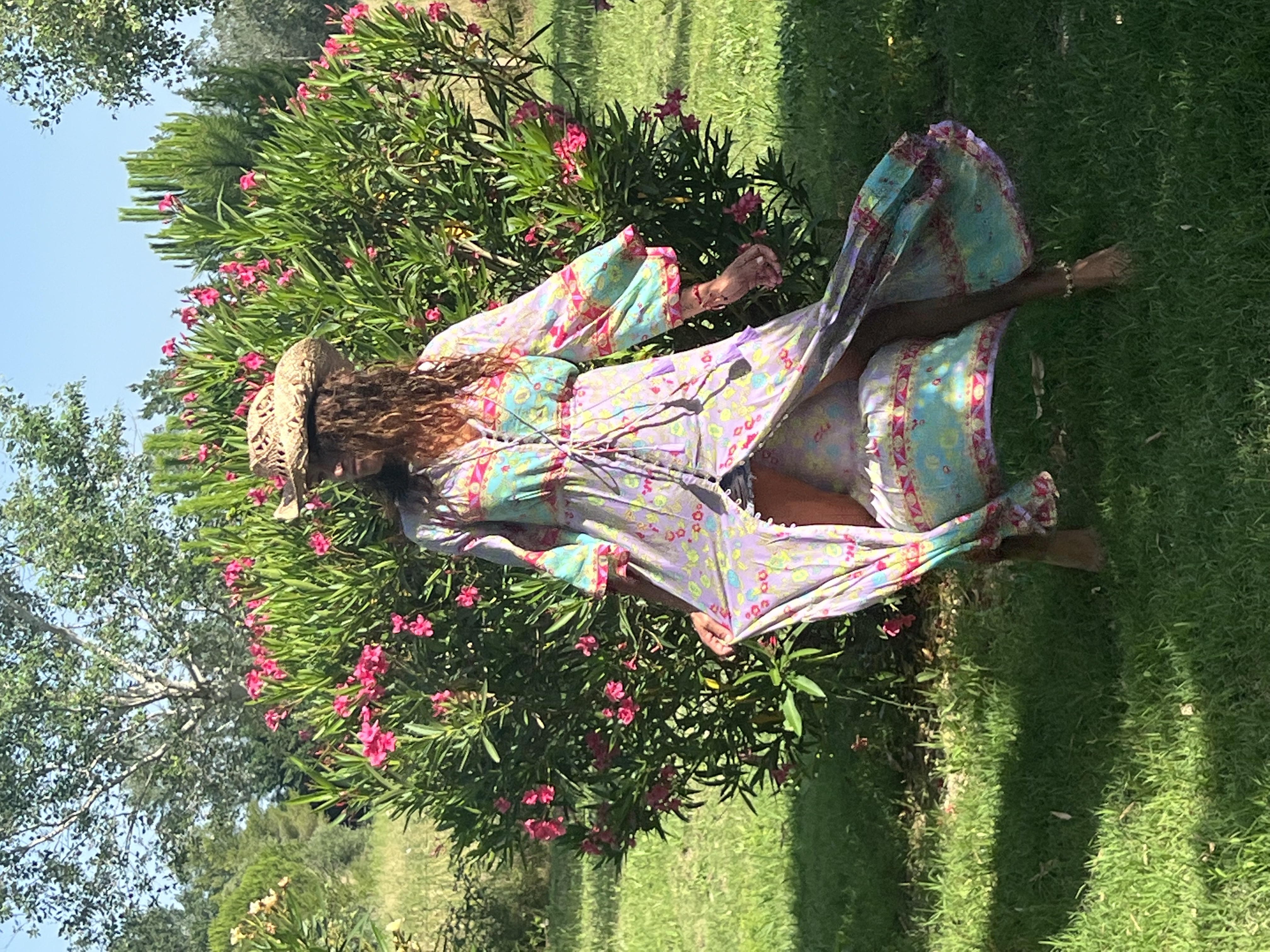 Robe little flowers Lila boutons