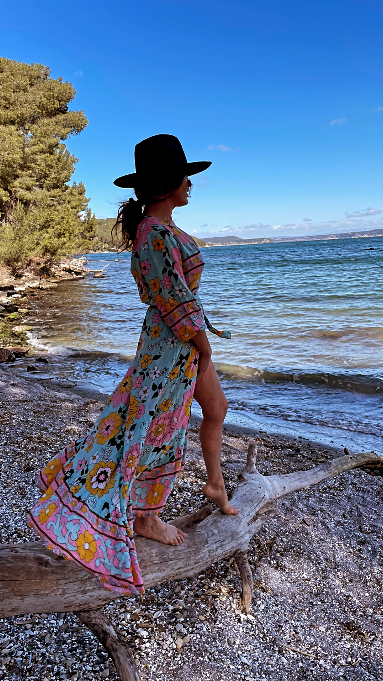 Robe Maxi Dress Big Flowers Wraff