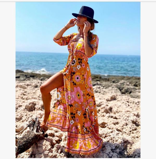 DRESS BOUTONS BIG FLOWER