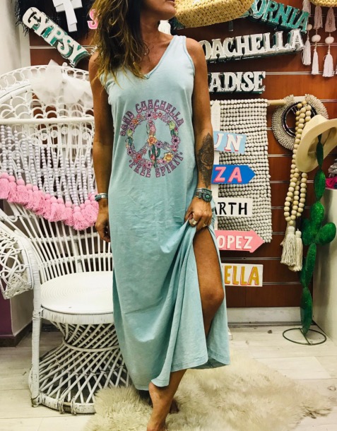 ROBE V DEBARDEUR COTON SPIRIT 