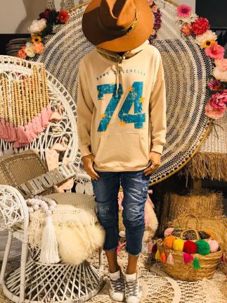 SWEAT CAPUCHE 74 bleu