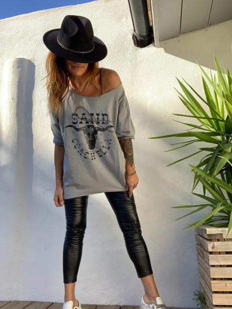 SWEAT OVERSIZE BUFFLE GRIS PERLE