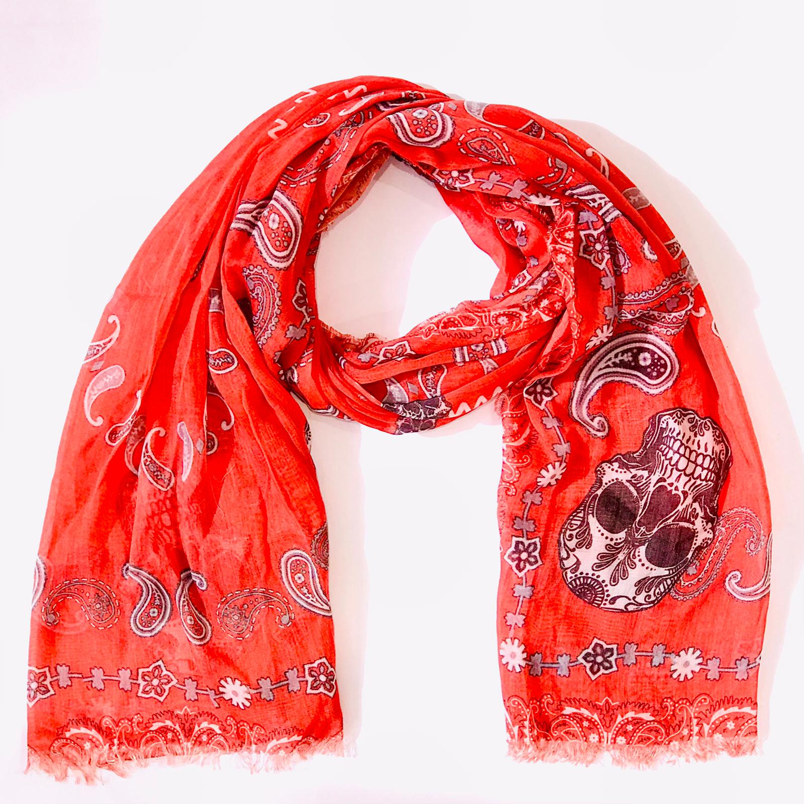 FOULARD XXL SKULL Rouge