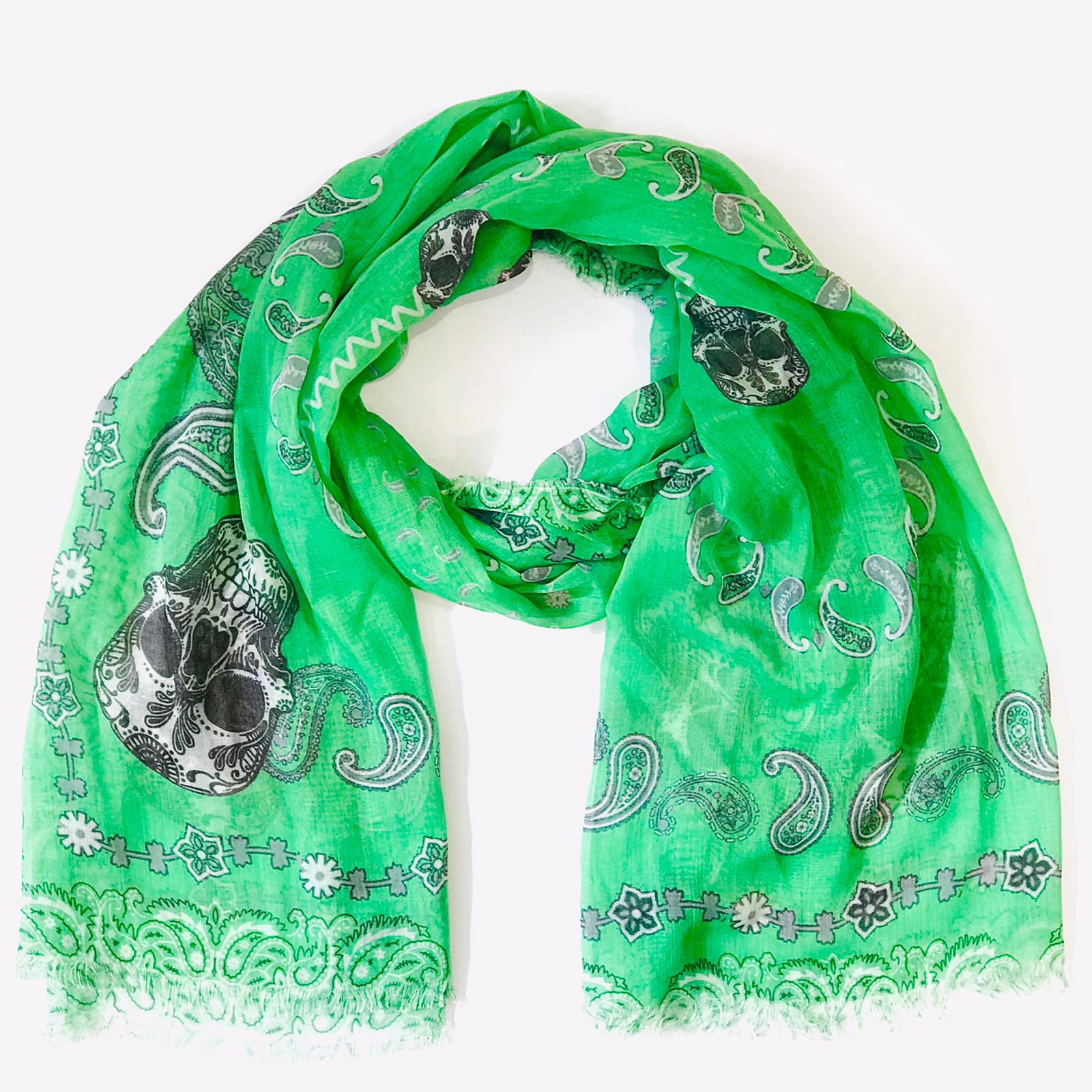 FOULARD XXL SKULL VERT